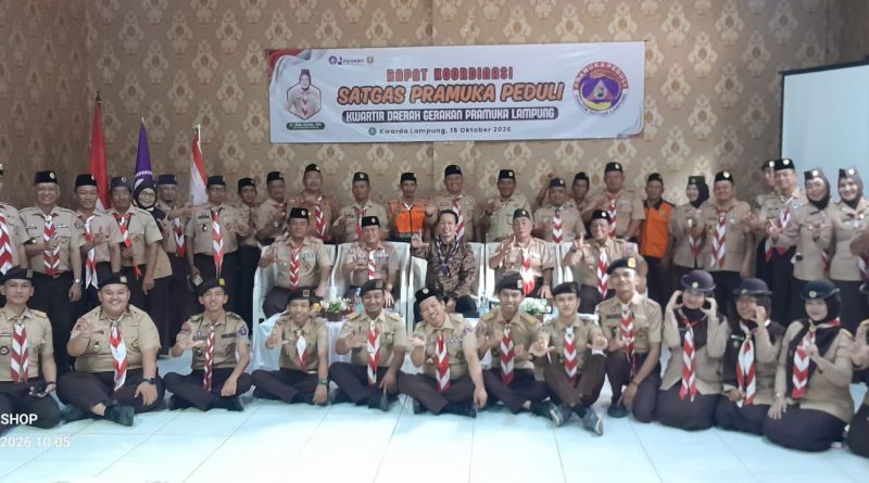 Ketua Kwarda Lampung, Rakor Satgas Pramuka Peduli Harus Hasilkan Rencana Aksi